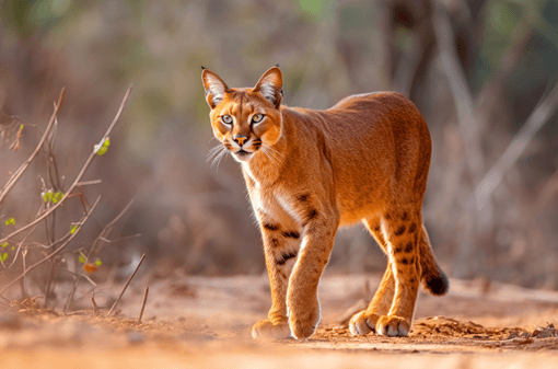 African golden cat, small wild cat