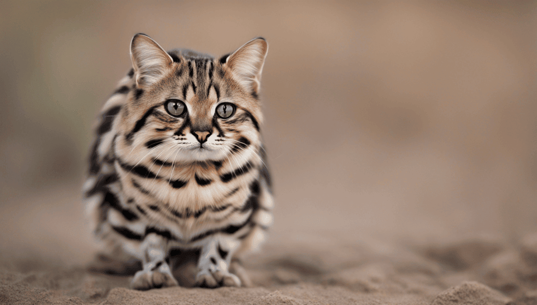 a black-footed cat sitting