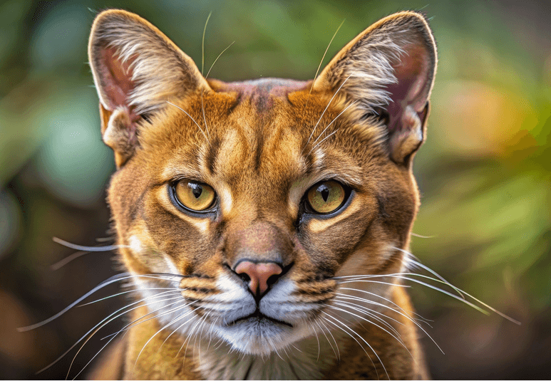 African golden cat a portrait