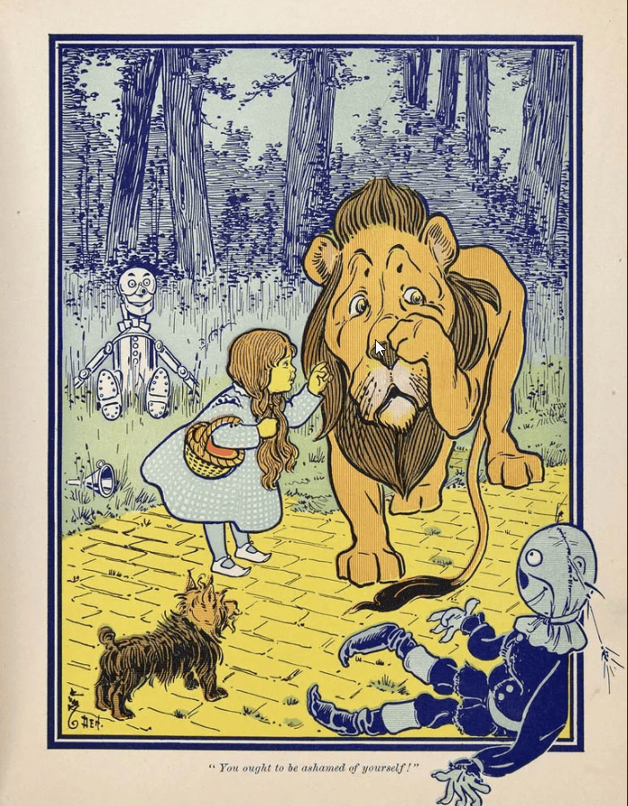 the wonderful wizard of oz lion