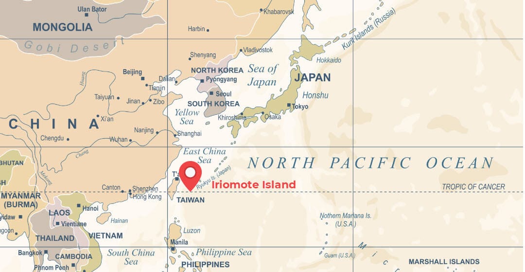 map of the Iriomote island