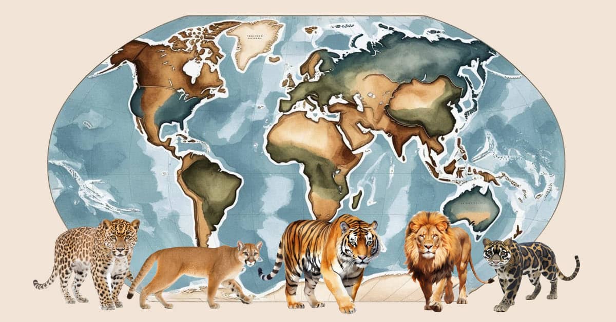 Wild cats in different countries