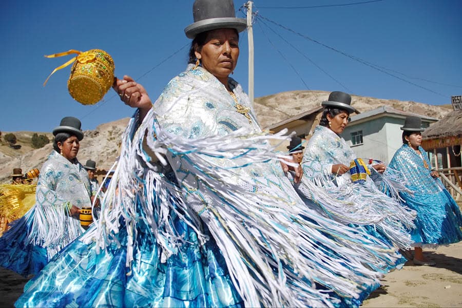 Aymara woman - traditional dance