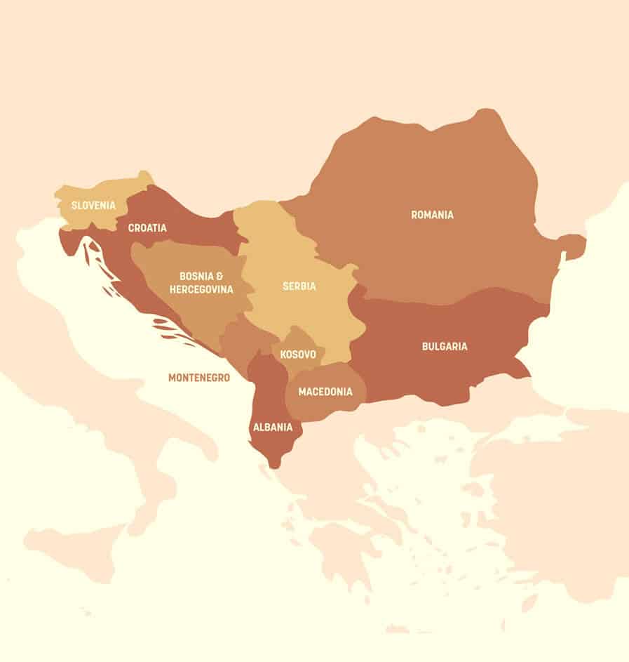 the Balkans map