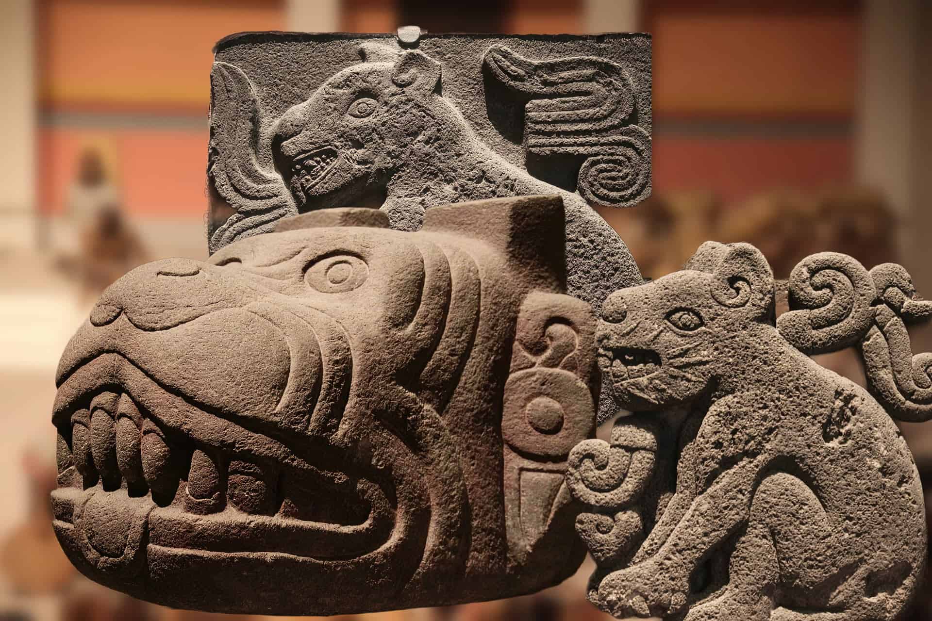 old jaguar cultural carving