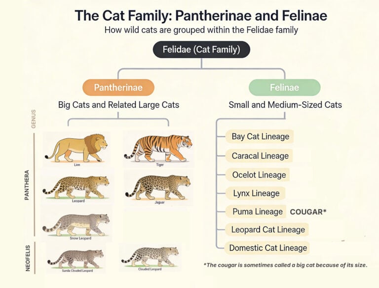The cat family - small wild cat classification