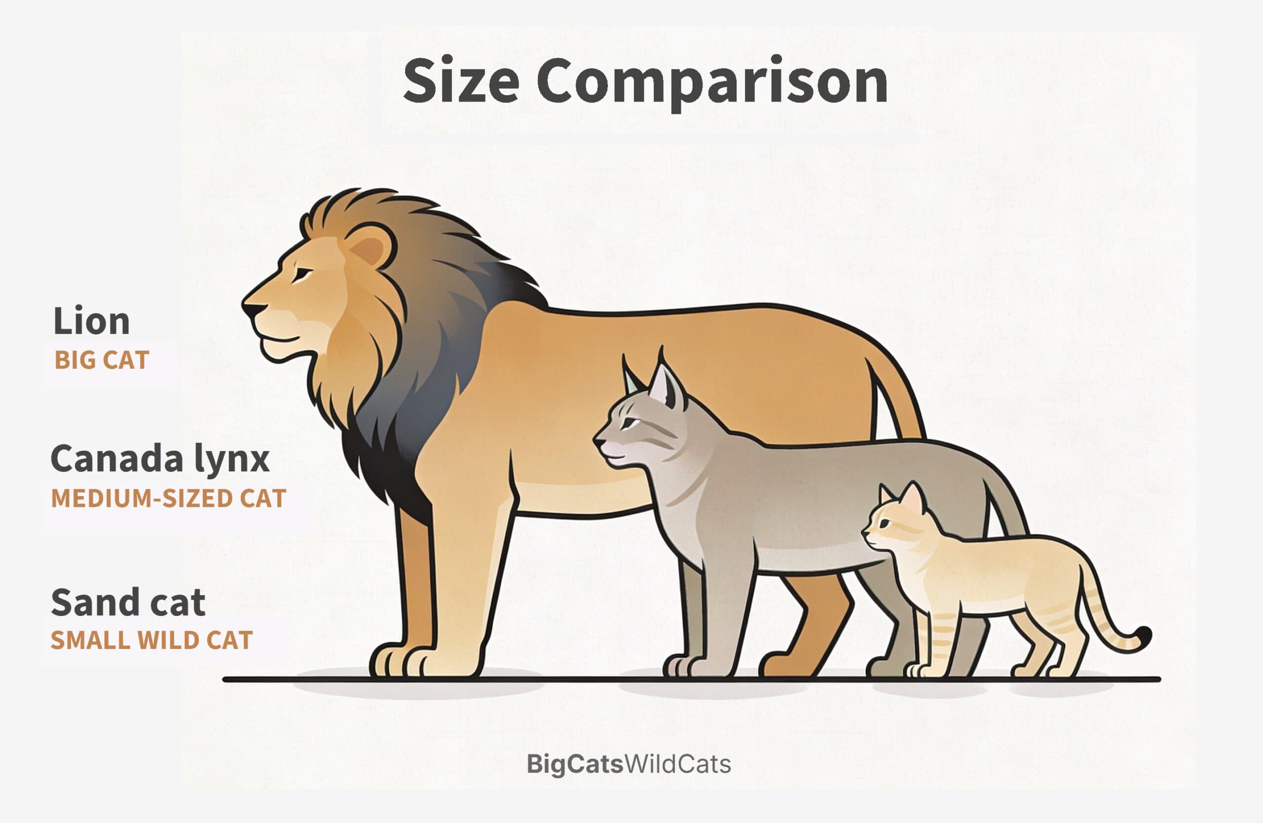 small wild cat size comparison