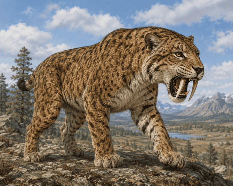smilodan is a saber-toothed cat