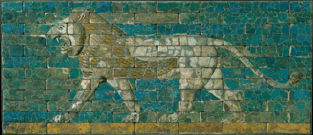 Panel with the striding lion - the Met
