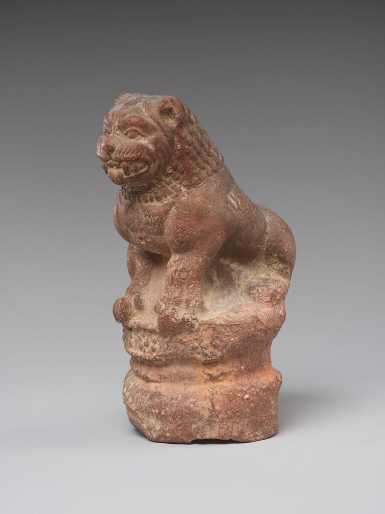Lion Standing on a Pillar Capital ca. 5th - 6th century - India